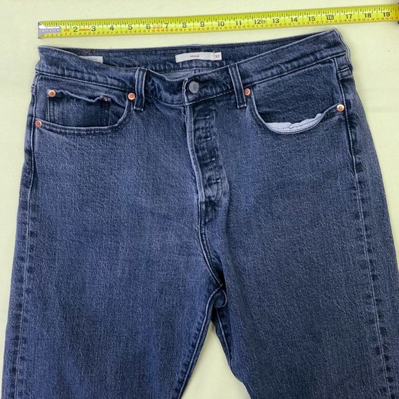 LEVIs Women's Wedgie Jeans Premium Denim Vintage Style Black Plus Size 32 - Picture 8 of 14